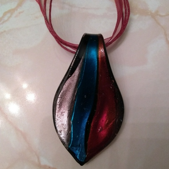 Murano Jewelry - Murano Handcrafted Italian Glass Pendant Necklace